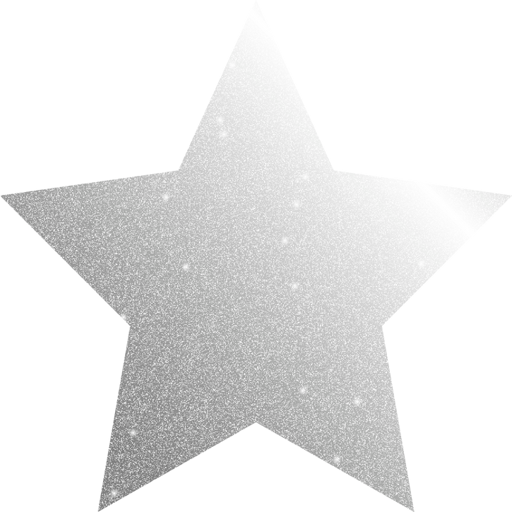 Silver Glitter Star